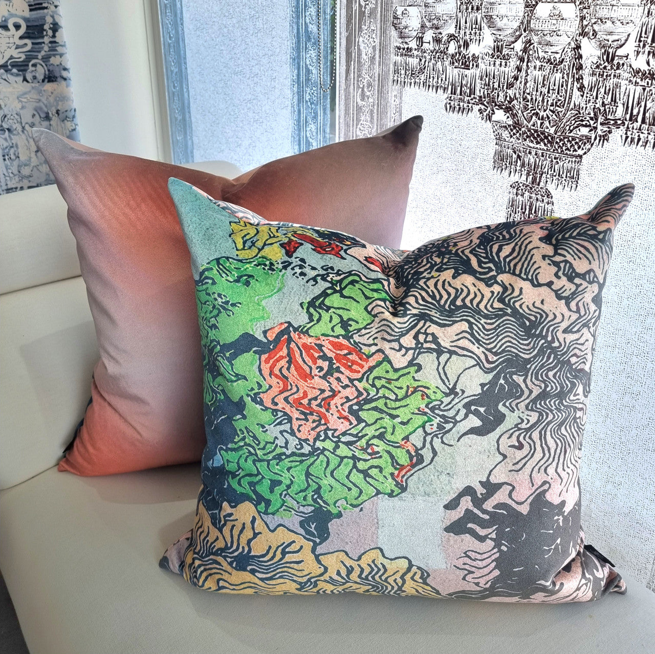 Cushion - Floating World - Oriental Rose