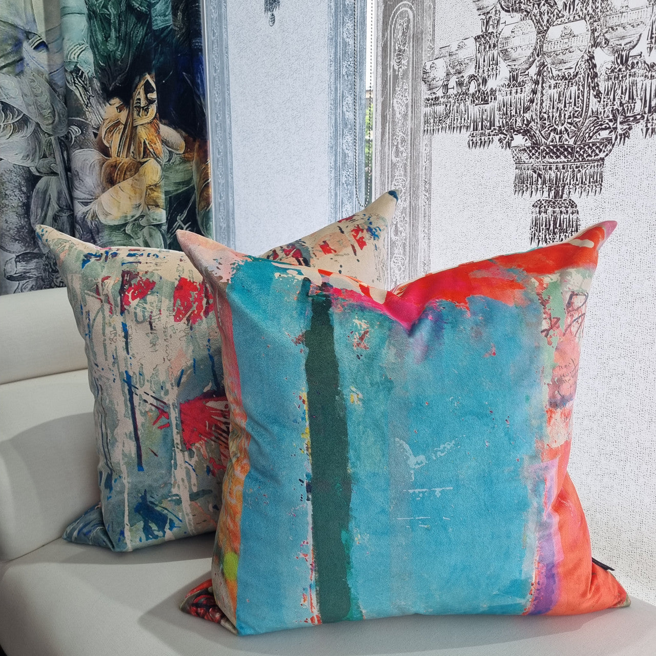 Cushion - Famous Paintings - The Lake of Love
