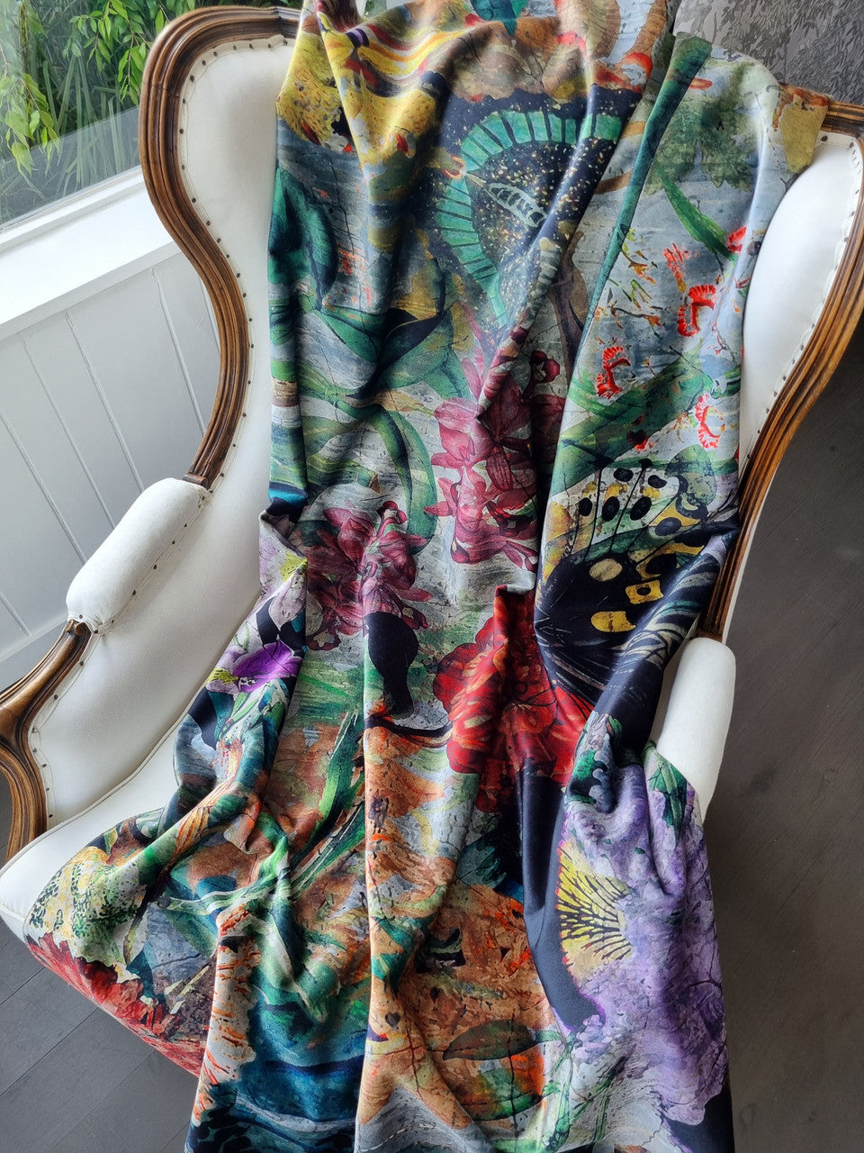Fabric - Silver Wall Garden