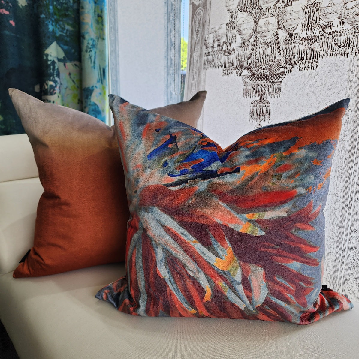 Cushion - Blurred Vision - Close Up in Orange