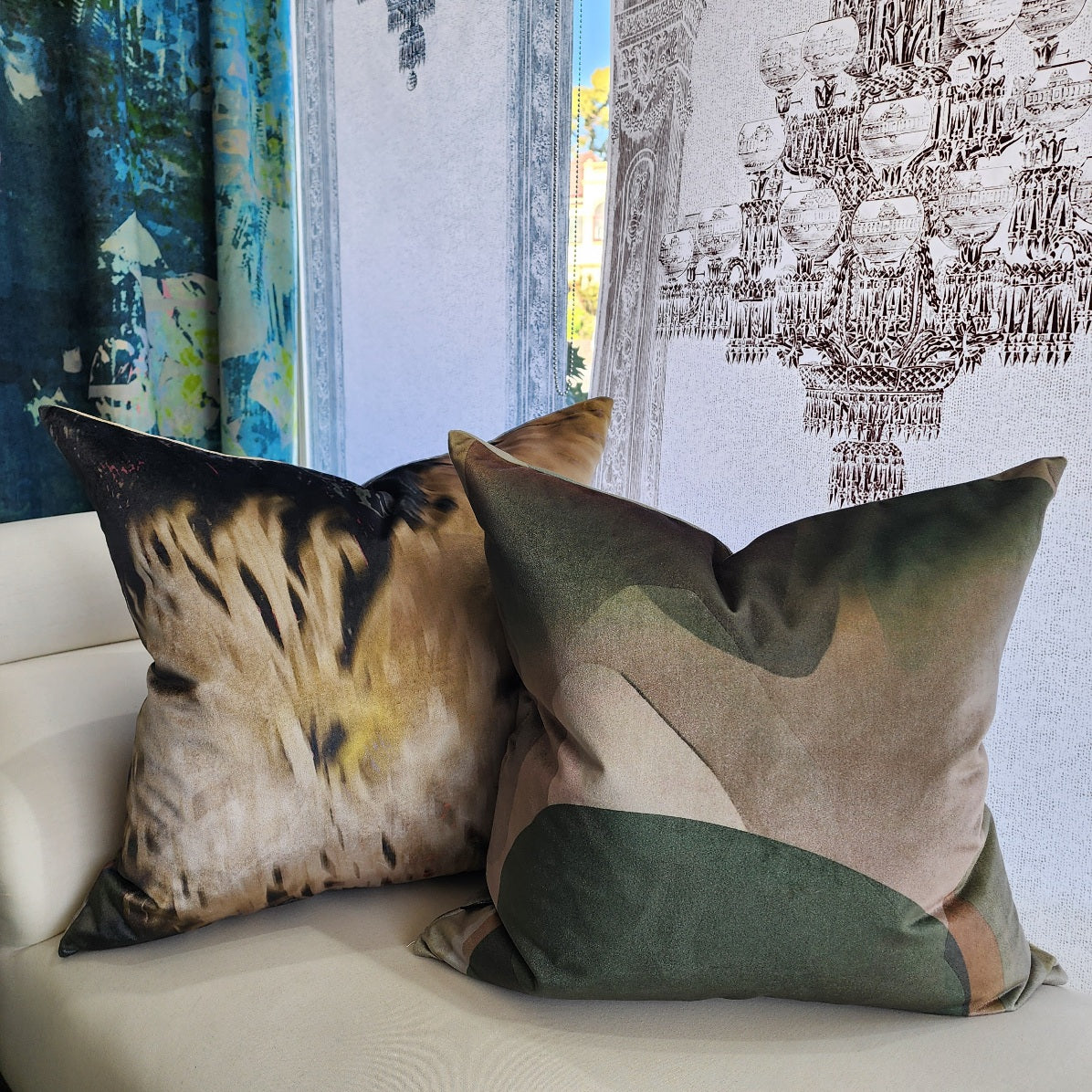 Cushion - Musical Interlude in Olive