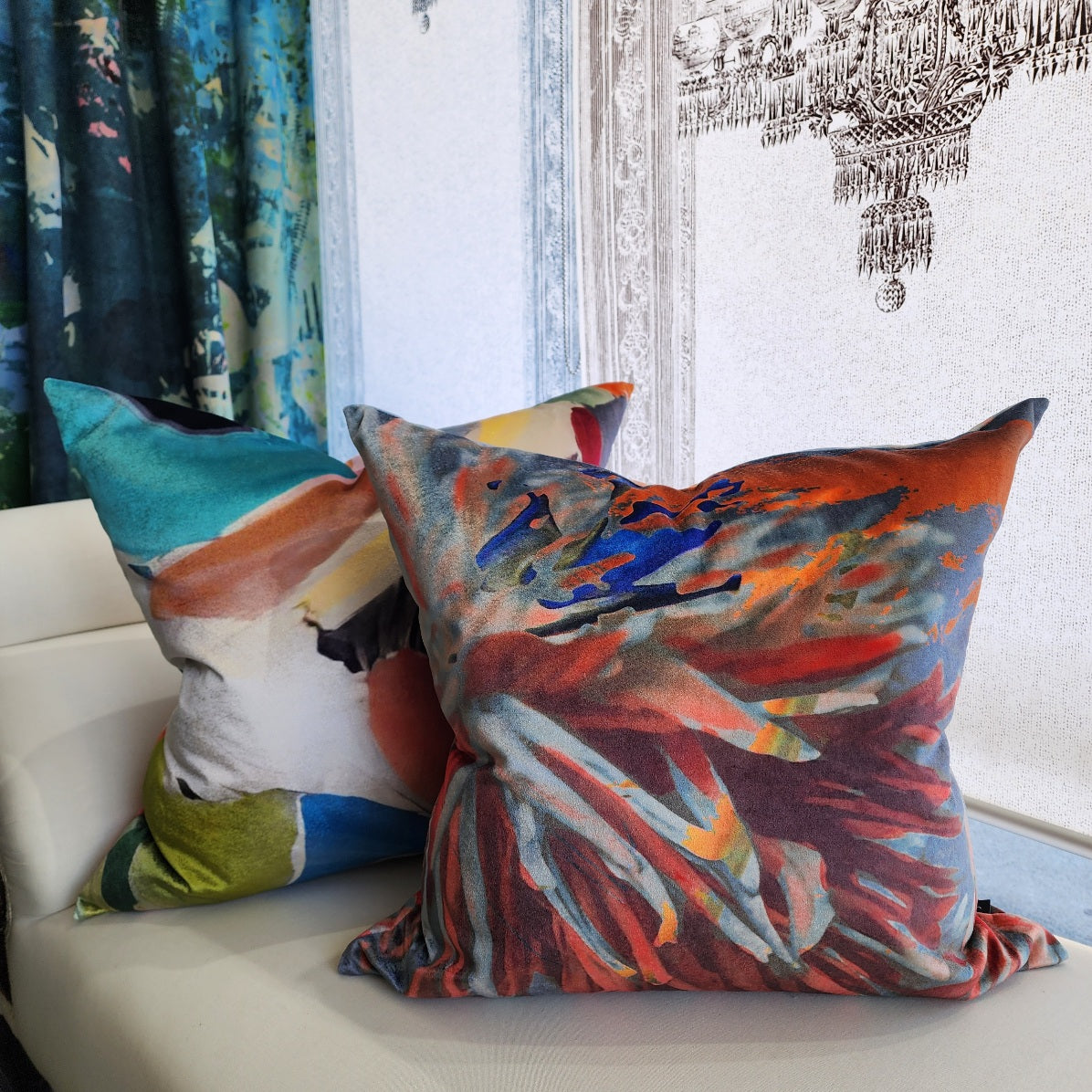 Cushion - Blurred Vision - Close Up in Orange