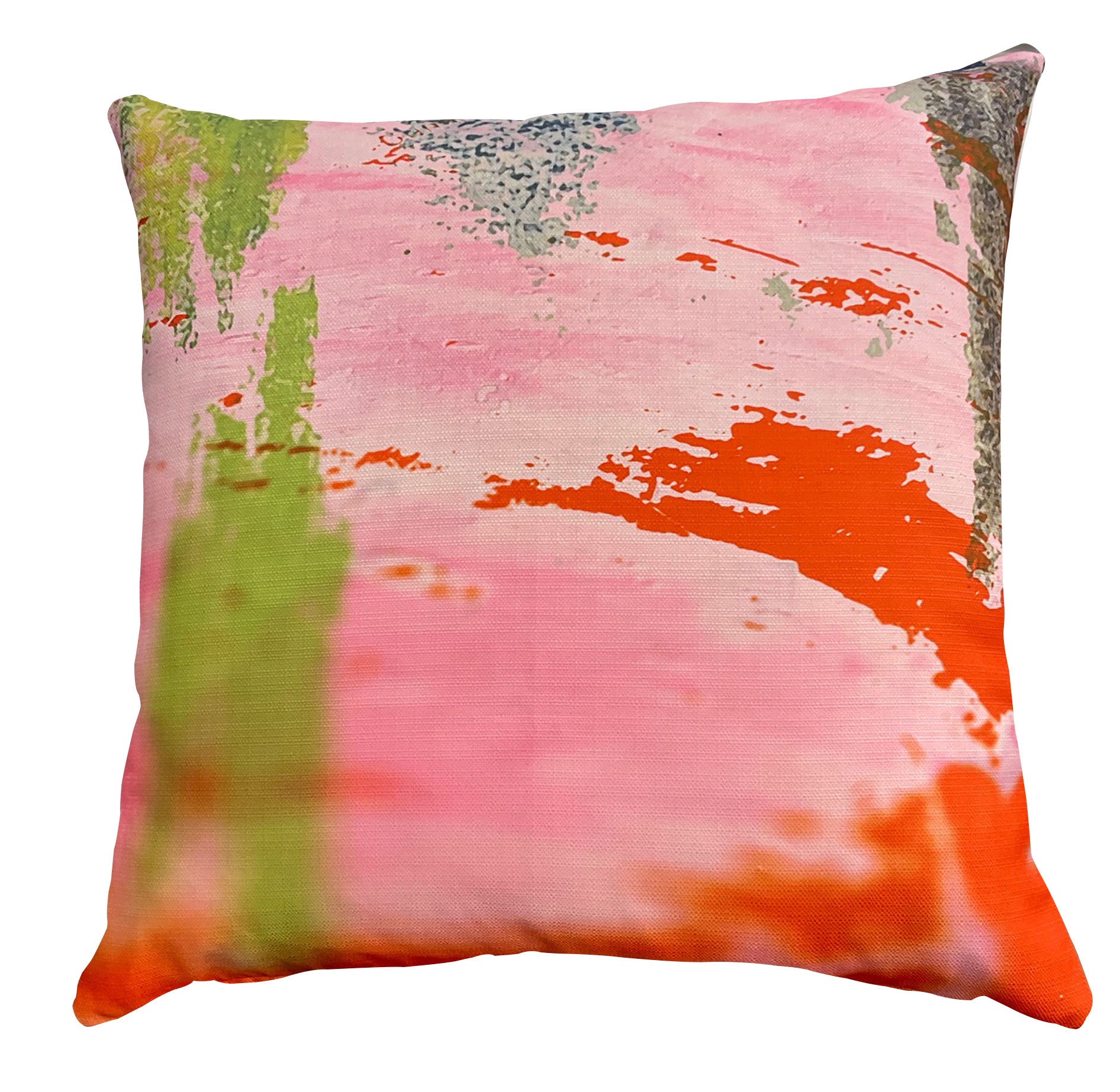 Cushion - Blurred Vision - Pink Iris (linen style)