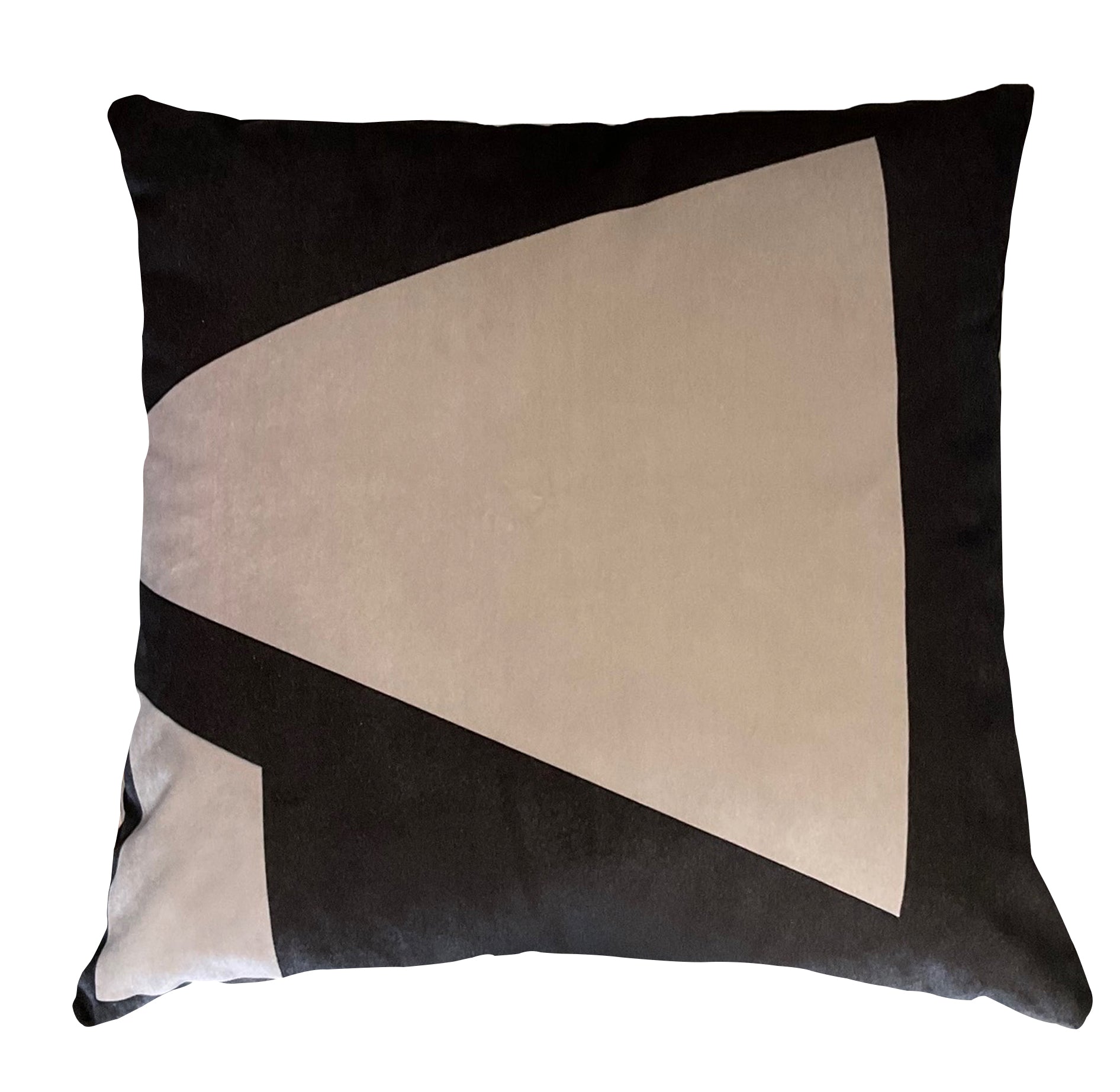 Cushion - Grid Theory - Vector in Taupe