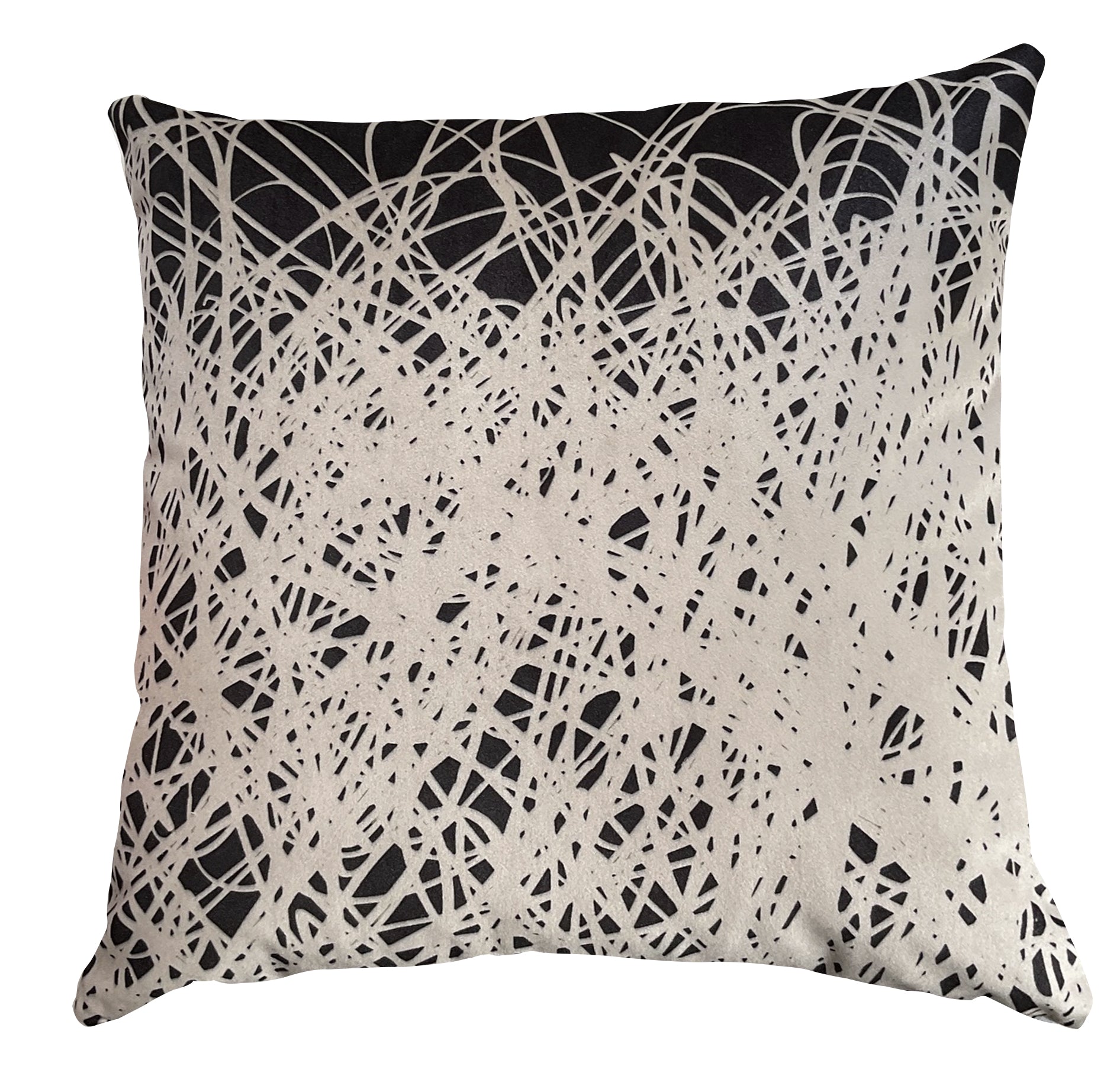 Cushion - Scribble - Black with Cream