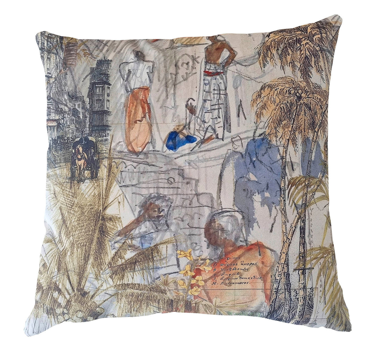 Cushion - Urban Sketches - Paris