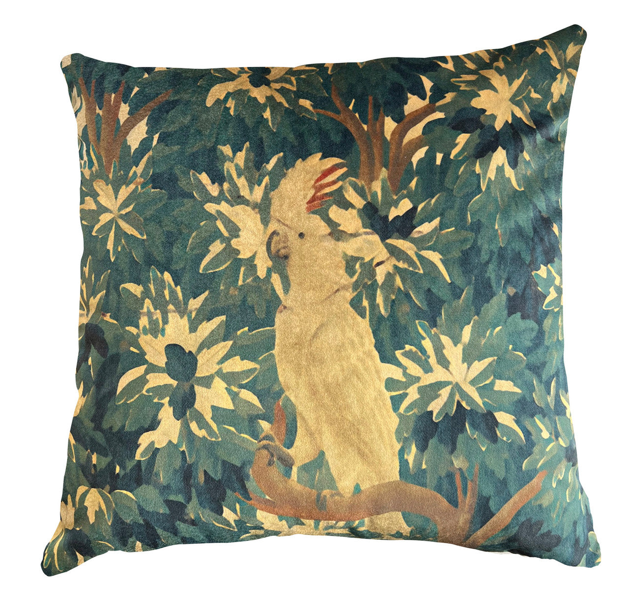 Cushion - Woven Magic - Tapestry with Cockatoo