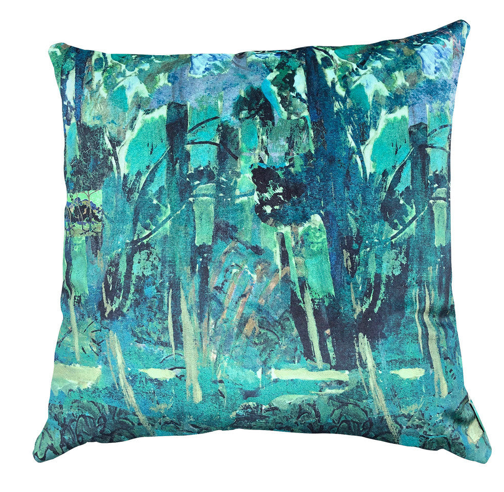 Cushion - Fauve Forest - Blue