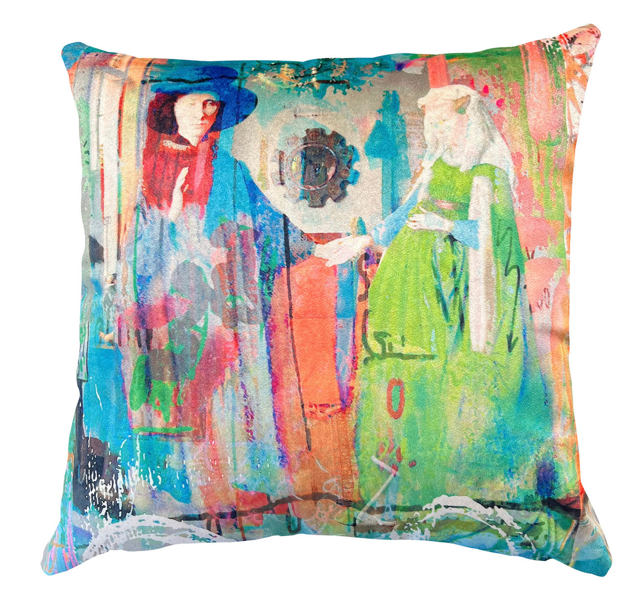 Cushion - Famous Paintings - The Nice Couple from Bruges