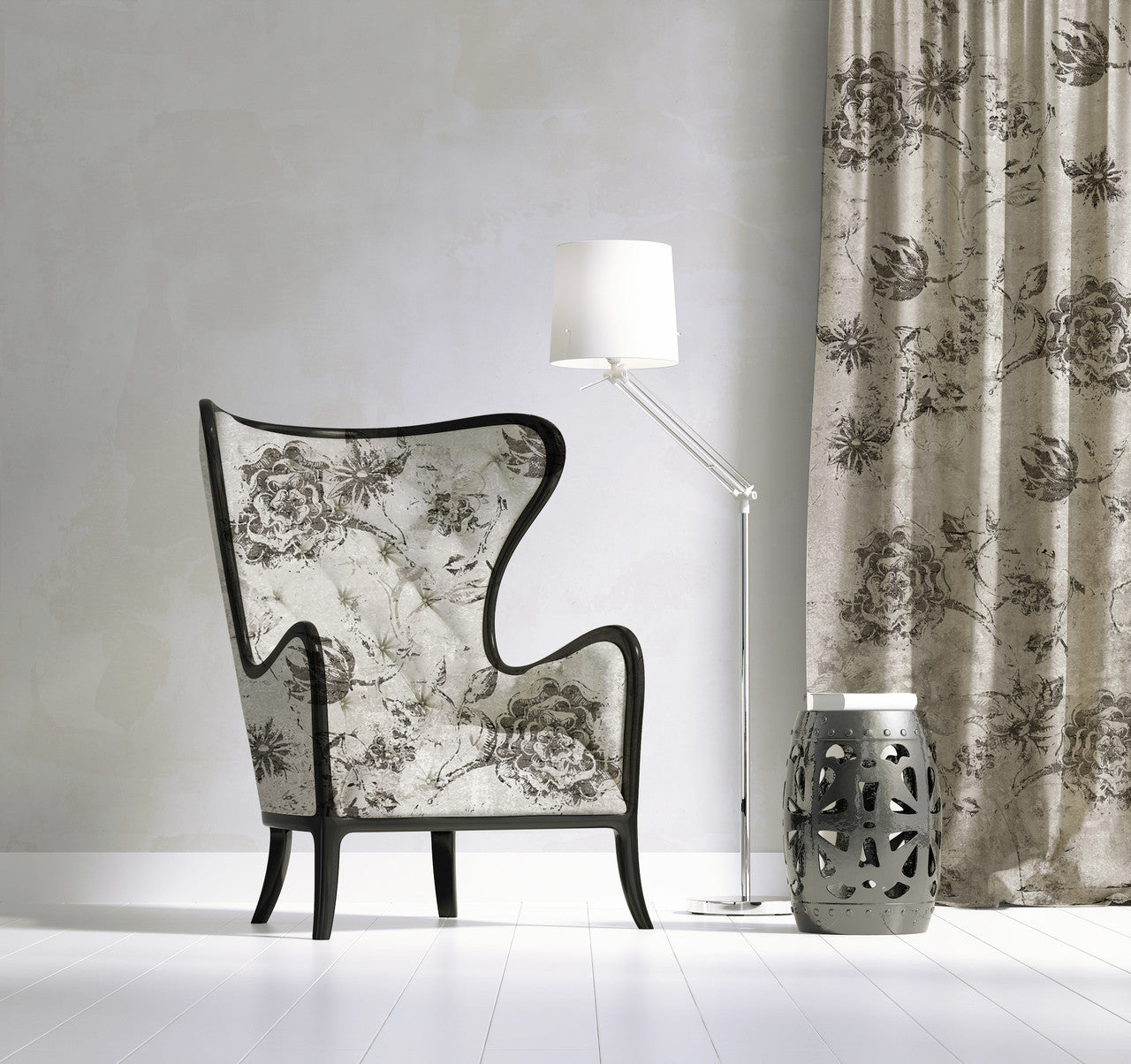 Fabric - Botanical Graffiti - Stone