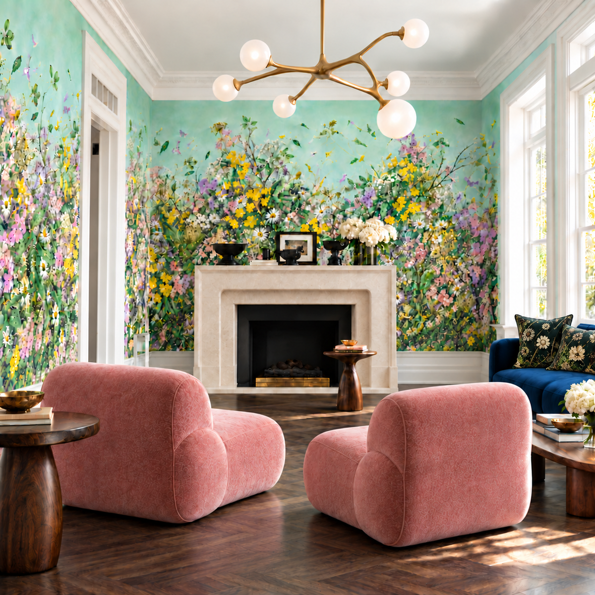 Wallpaper - Floral Explosion - Mint Condition