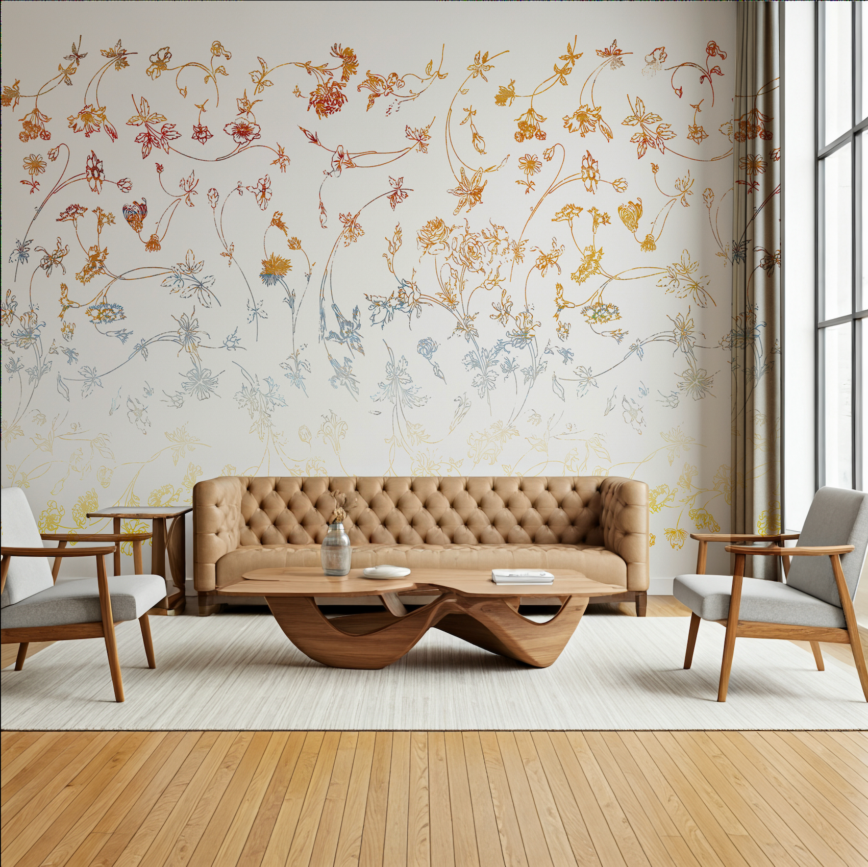 Wallpaper - Garden Etchings - Daydream