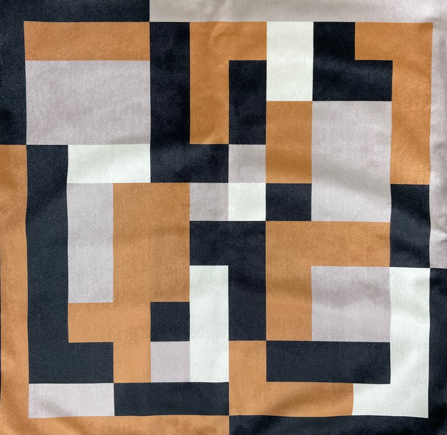 Fabric - Grid Theory - Axis in Ochre