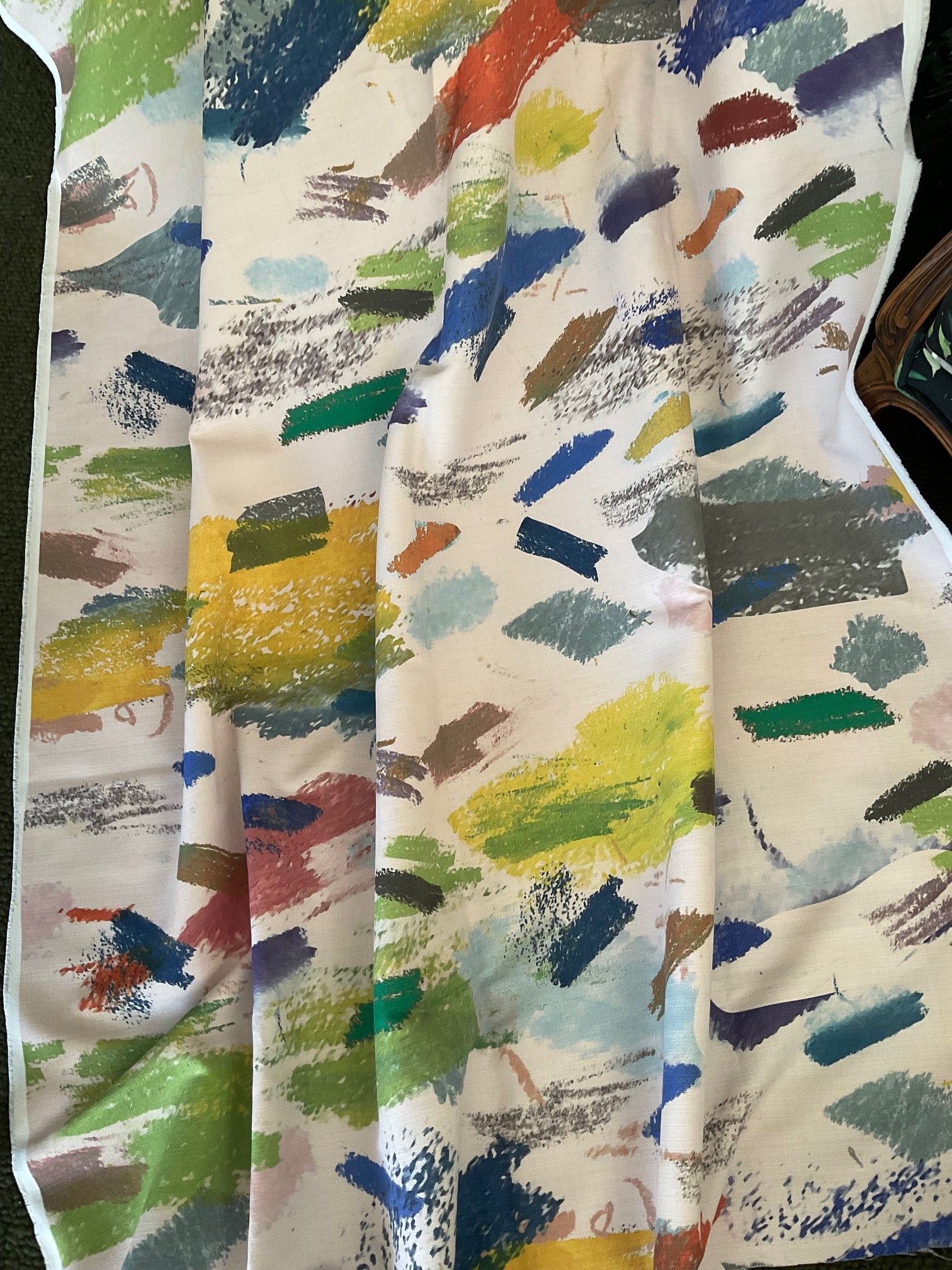 Fabric - Mixed Media - Crayon Drawings (Archive Drop)