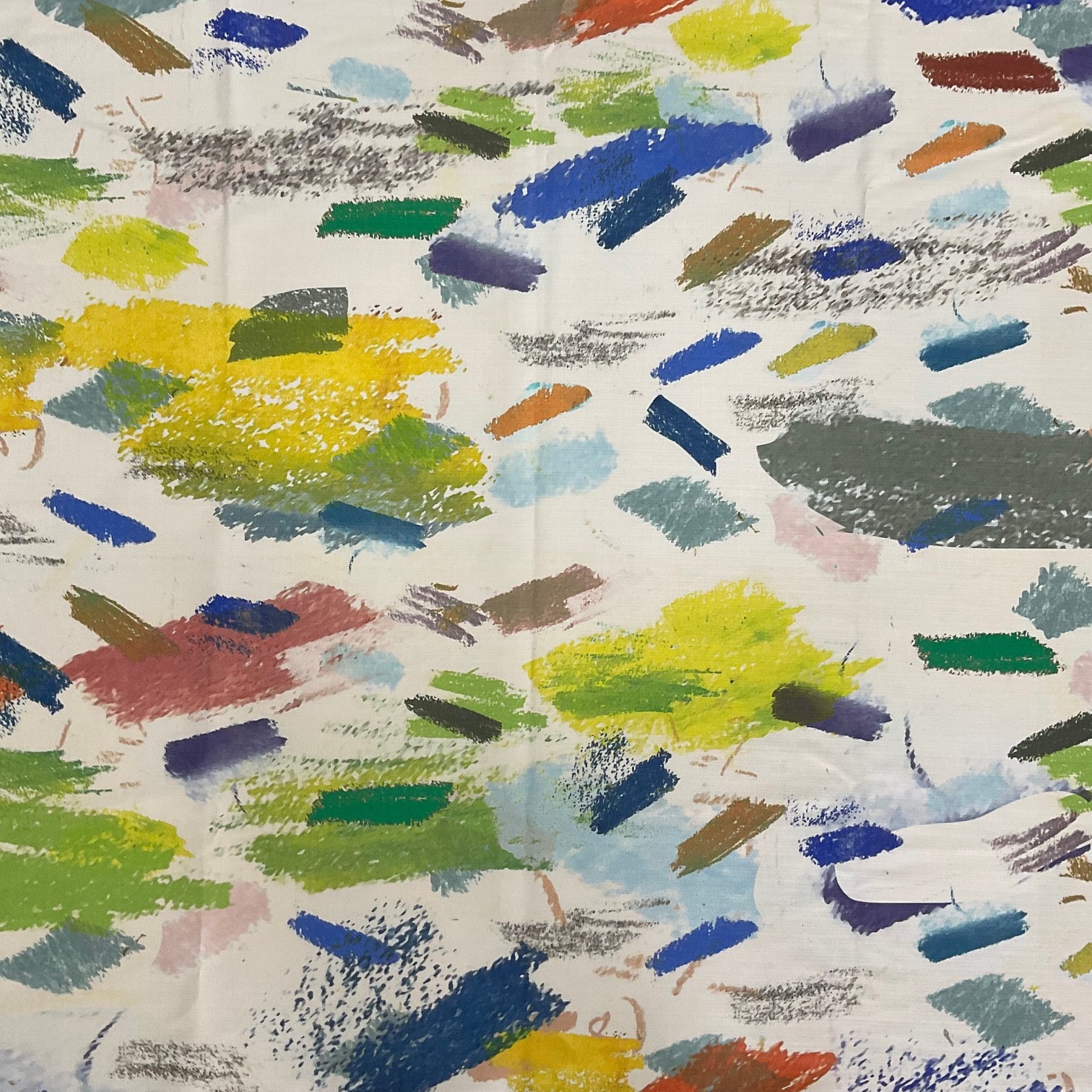 Fabric - Mixed Media - Crayon Drawings (Archive Drop)