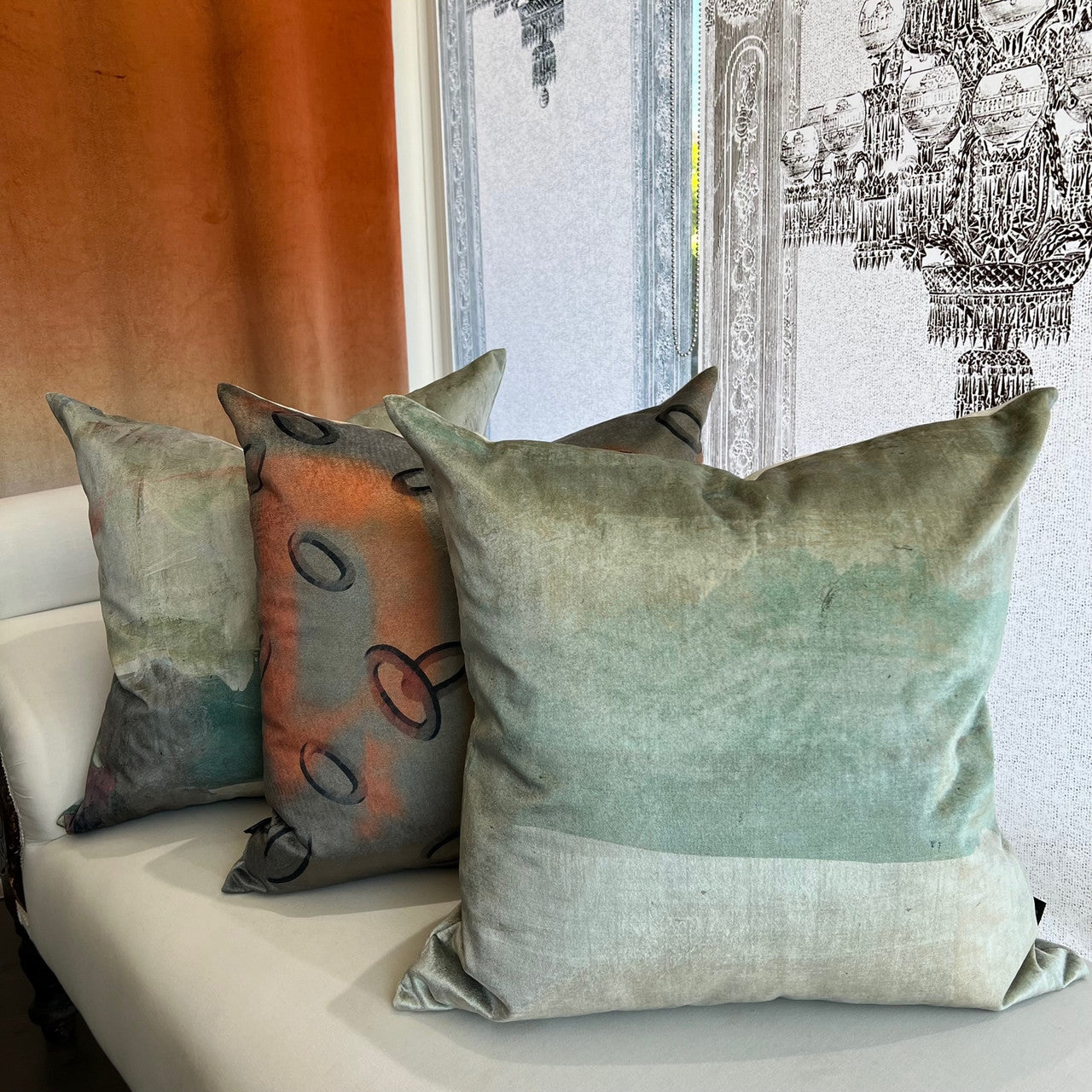 Cushion - Abstract Landscape - Lakes Edge