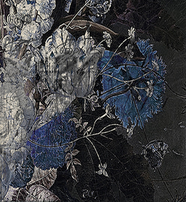 Wallpaper - Still Life with Flowers - Blue