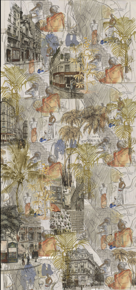 Fabric - Urban Sketches - Paris