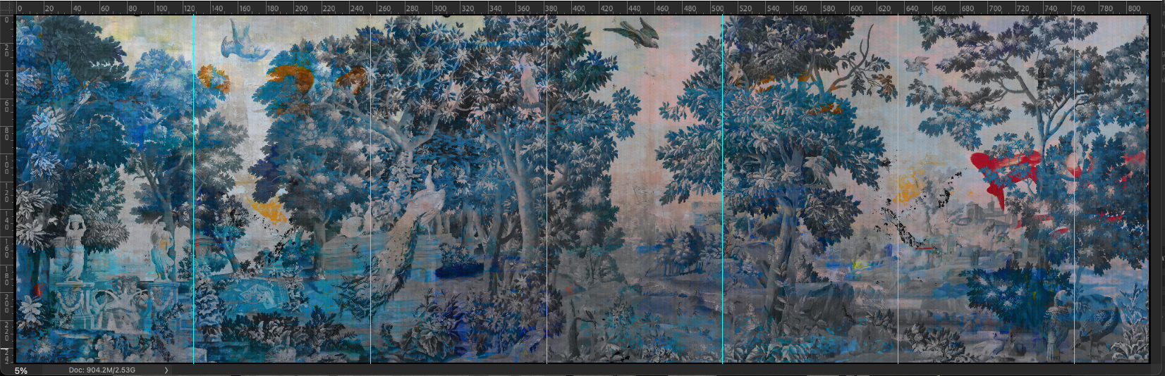 Wallpaper - Woven Magic- Tapestry Blue