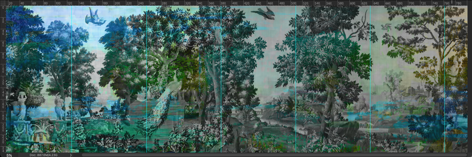Wallpaper - Woven Magic- Tapestry Green