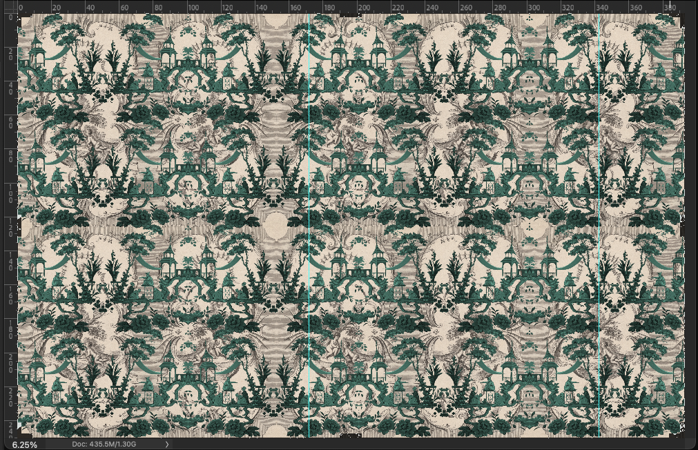 Wallpaper - Chinoiserie - Lucky Jade Garden - Emerald