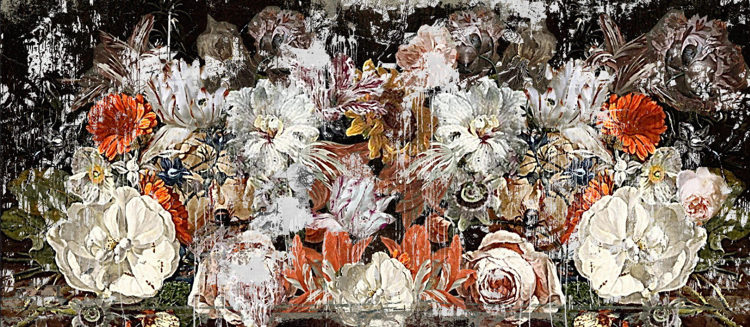 Wallpaper - Still Life with Flowers - Magnolia and Rose