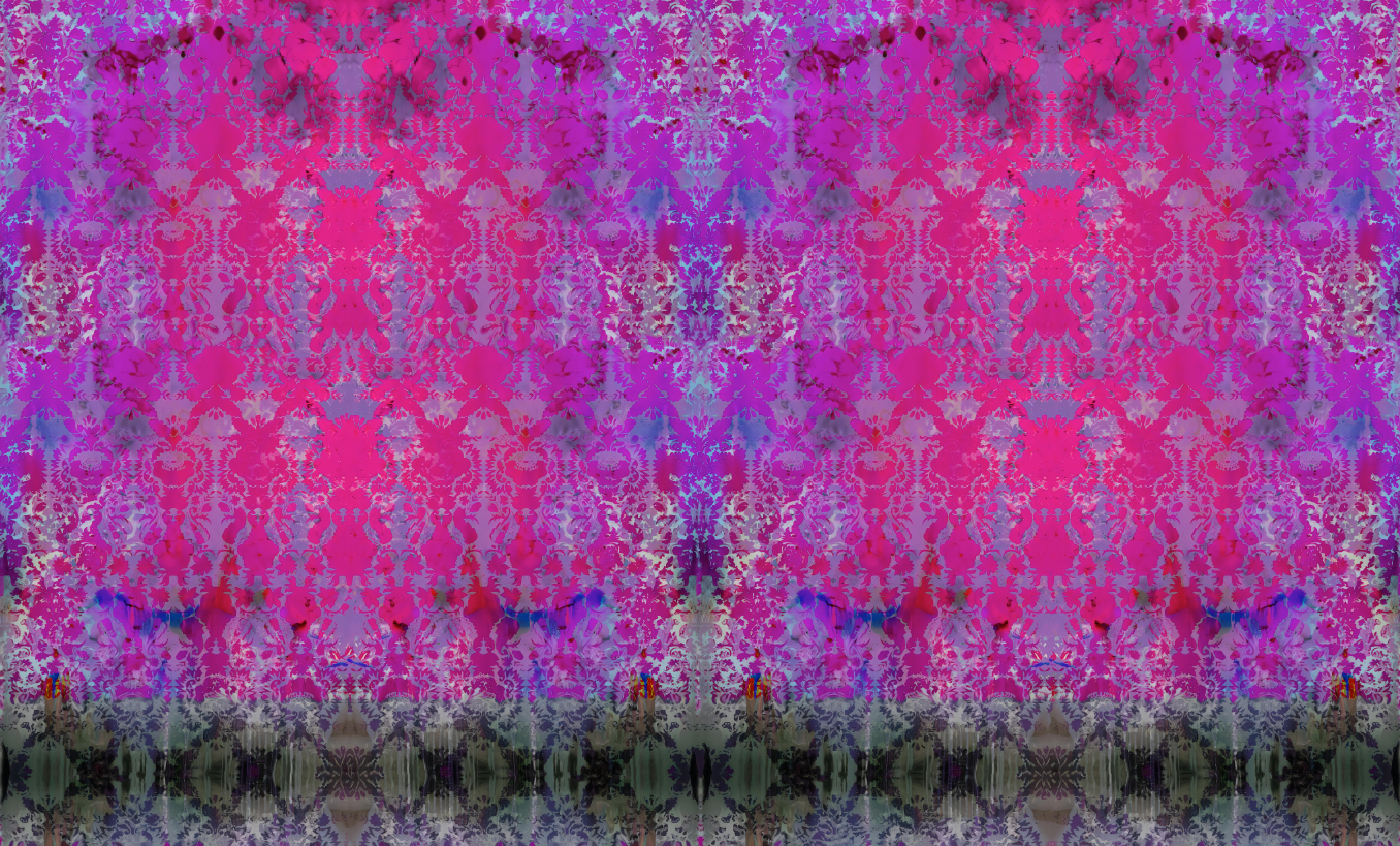 Wallpaper - Colour Crash - Magenta Damask