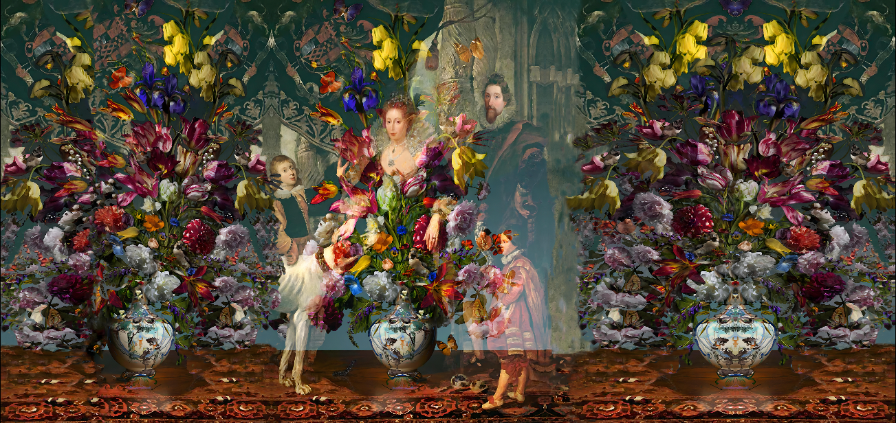Wallpaper - Countess with Flowers