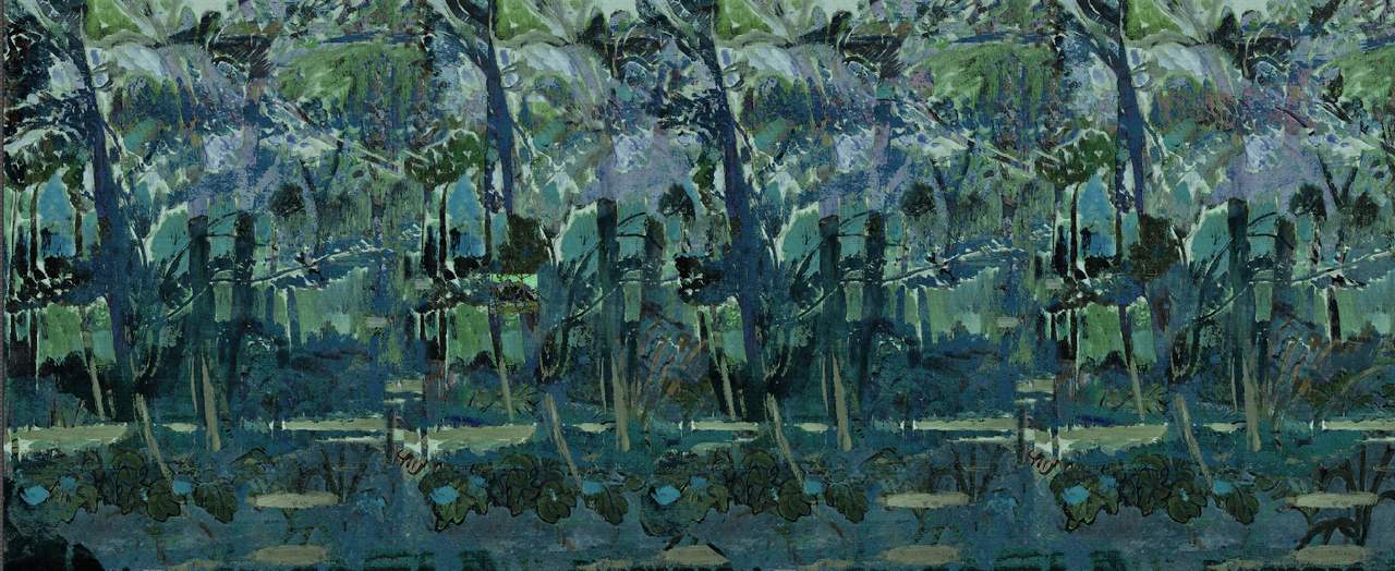 Wallpaper - Fauve Forest - Blue