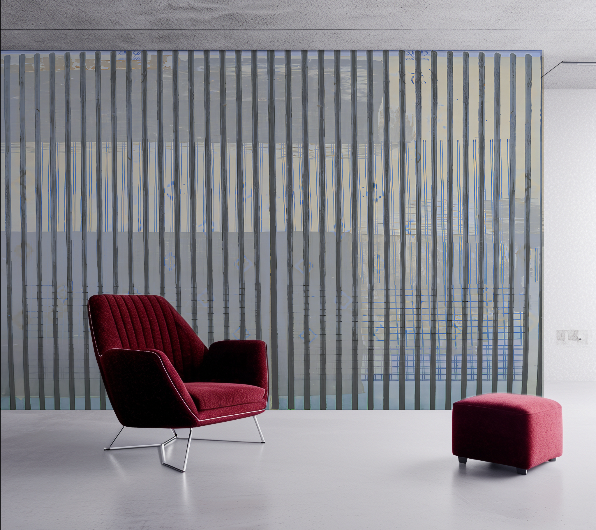 Wallpaper - Geometrico - Blue Stripes