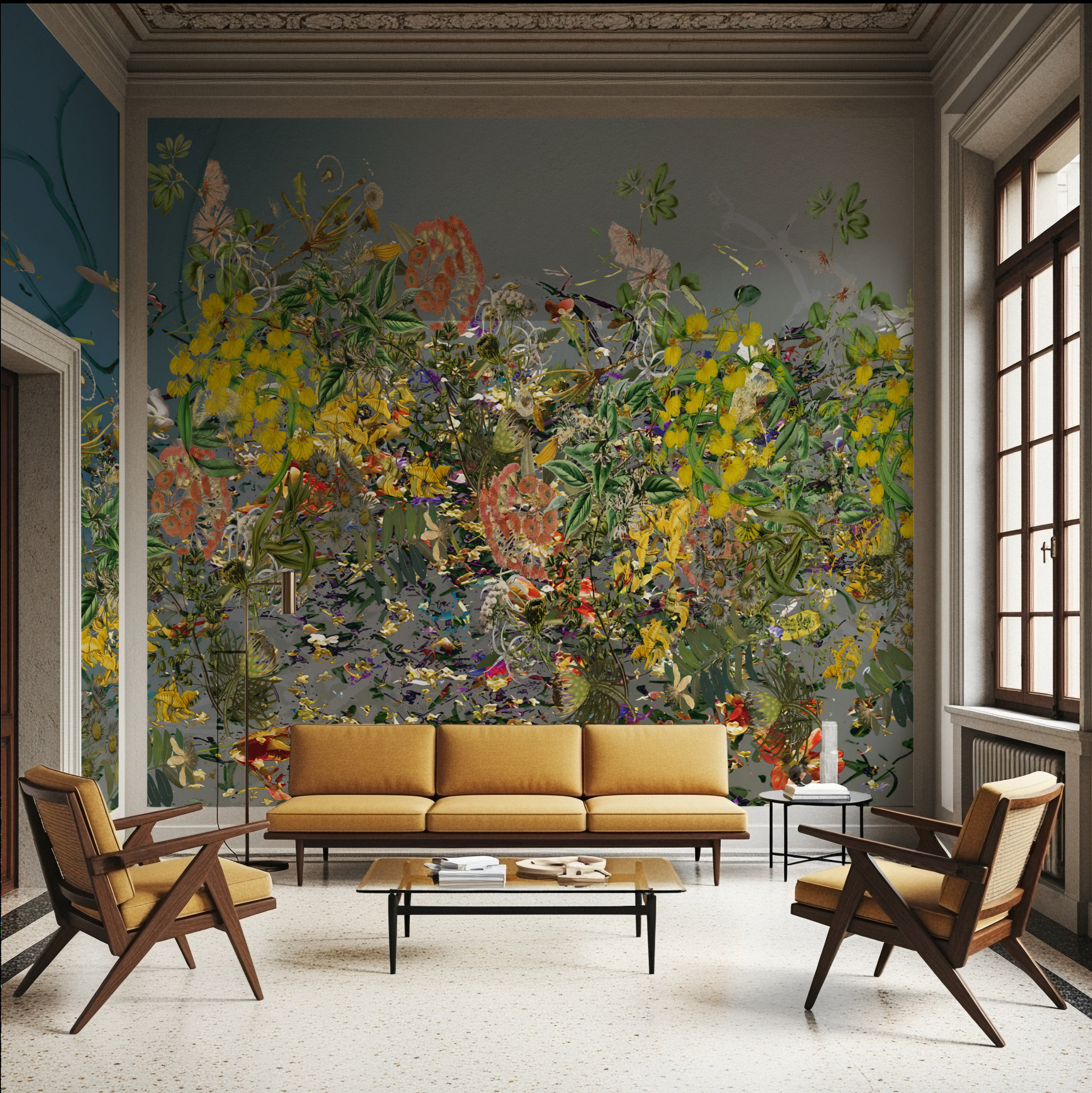 Wallpaper - Floral Explosion - Light