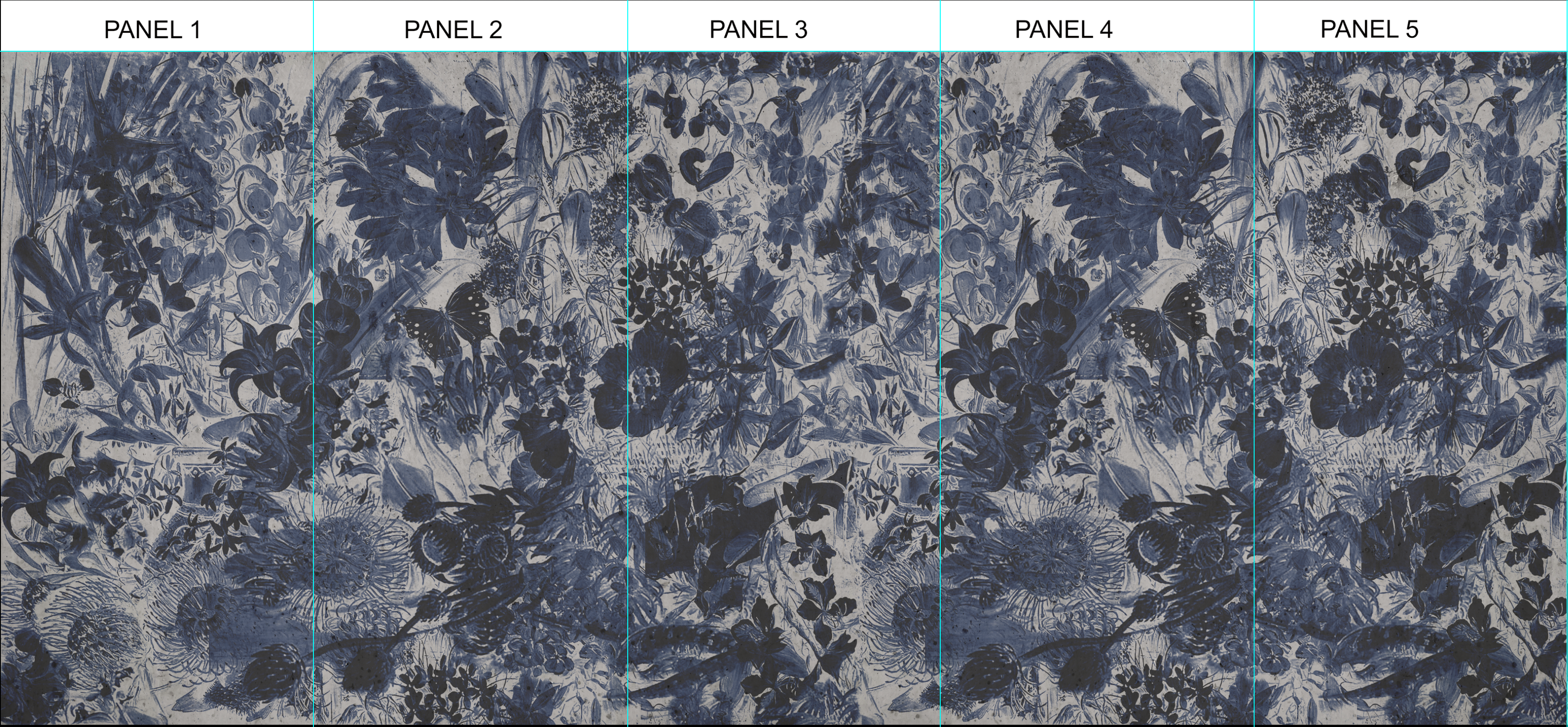 Fabric - Wildflowers - Inky