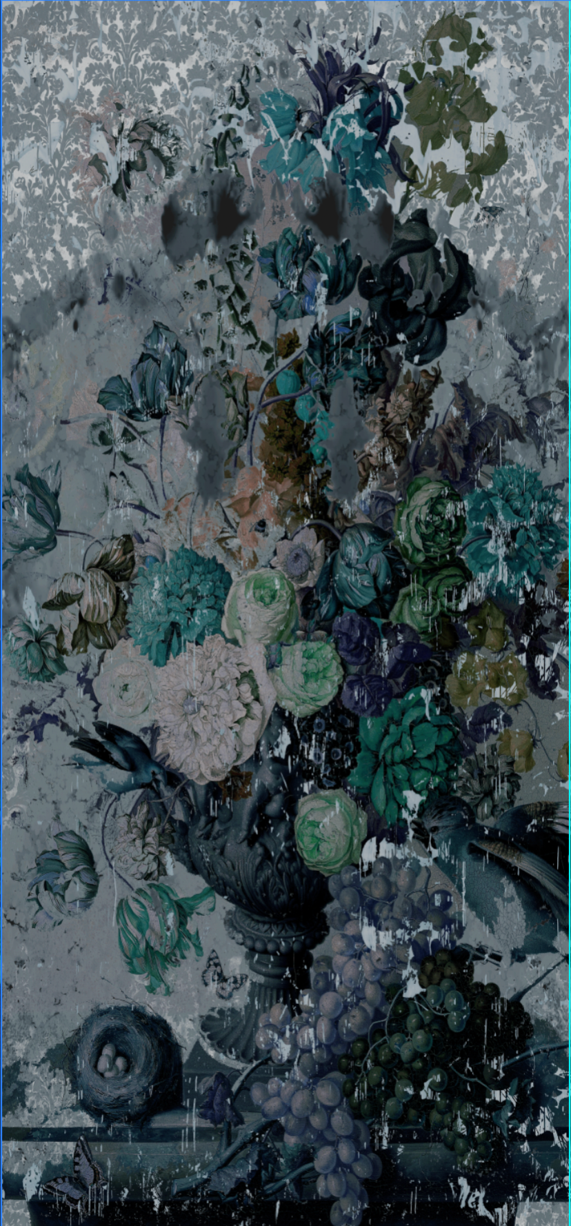 Fabric - Still Life with Flowers (Archive Drop)