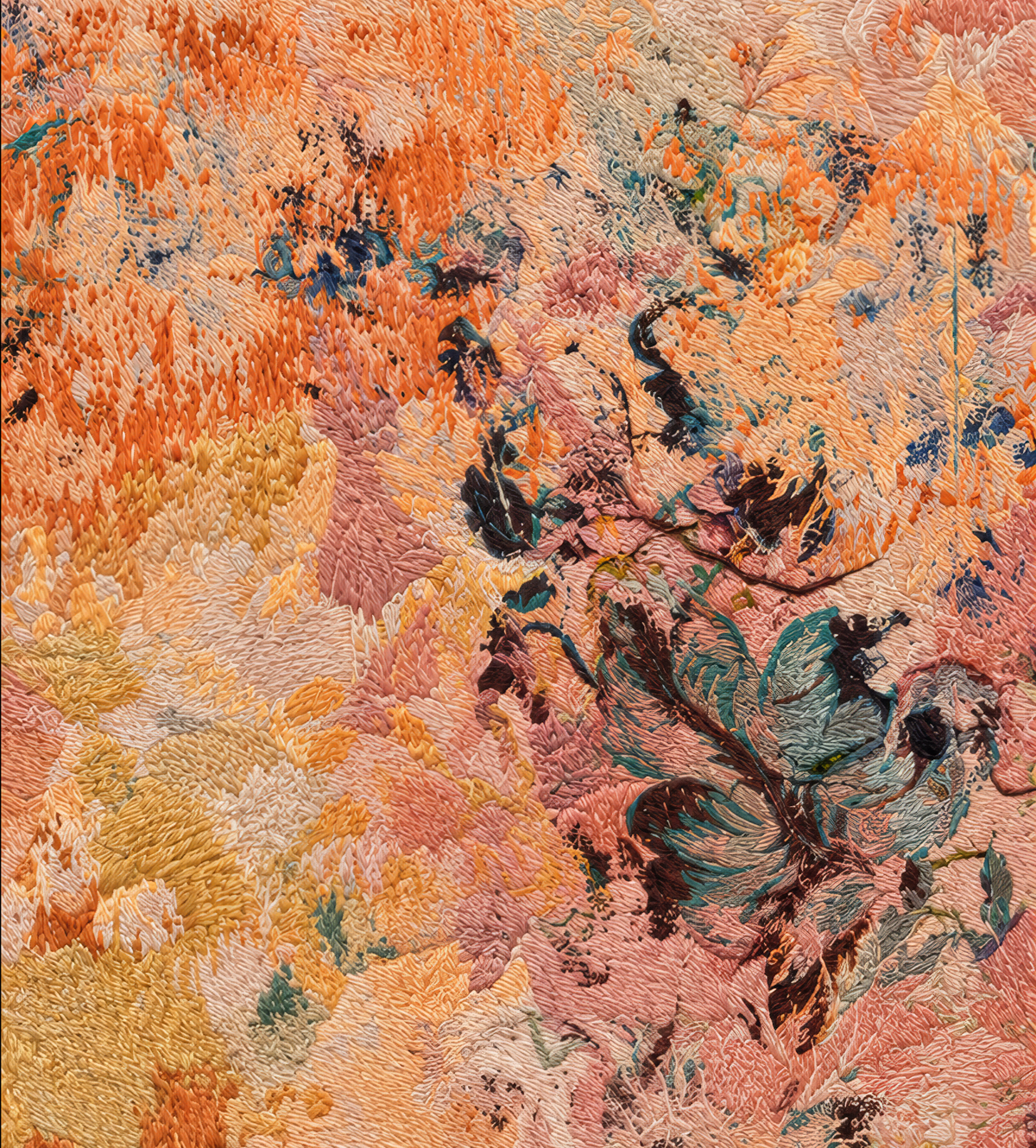 Fabric - Faded Empire - Fragmented Orange