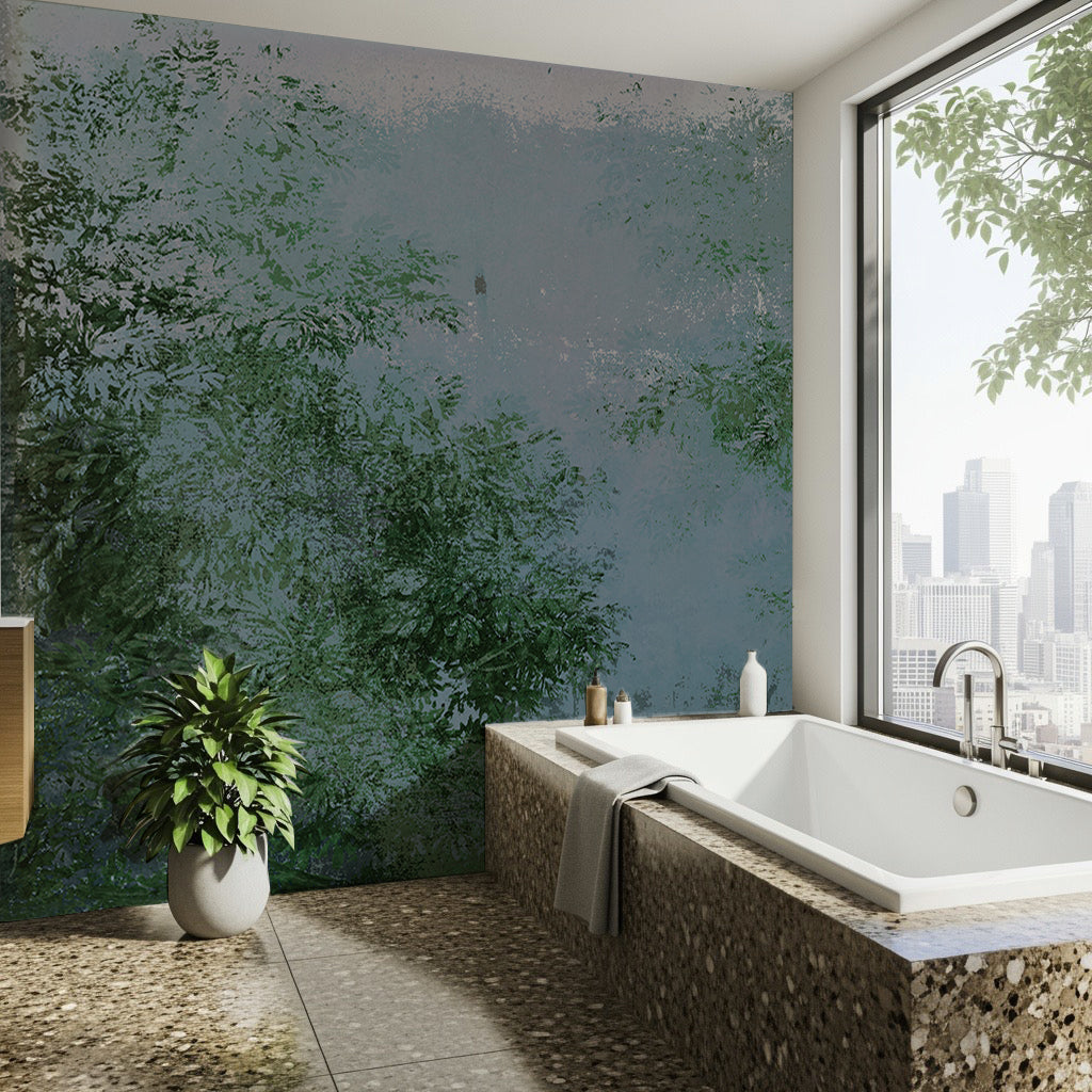 Wallpaper - Shadow Play - Sky Blue