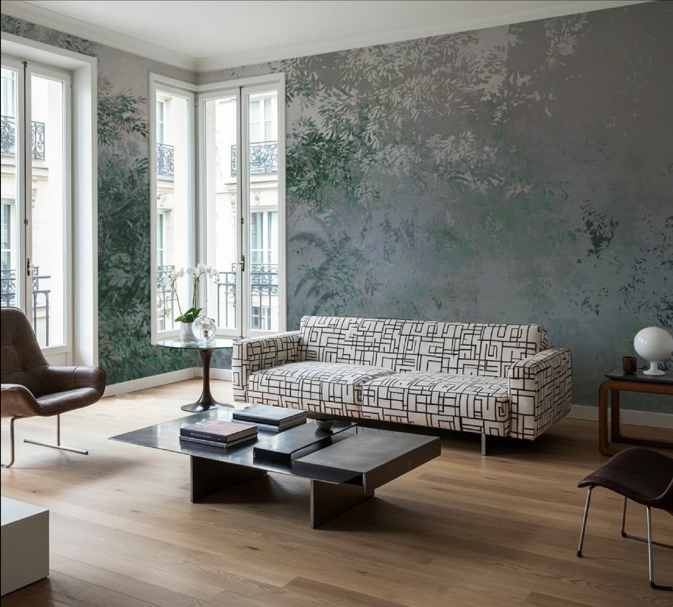 Wallpaper - Shadow Play - Forest Green