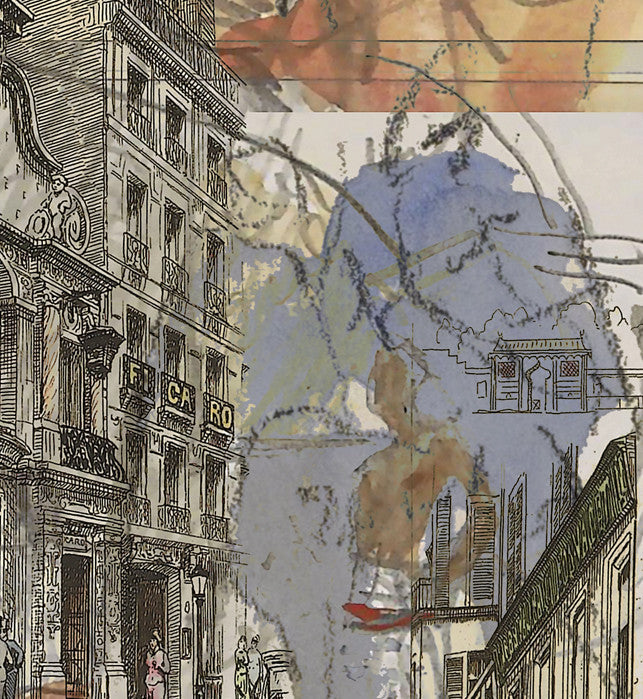 Fabric - Urban Sketches - Paris