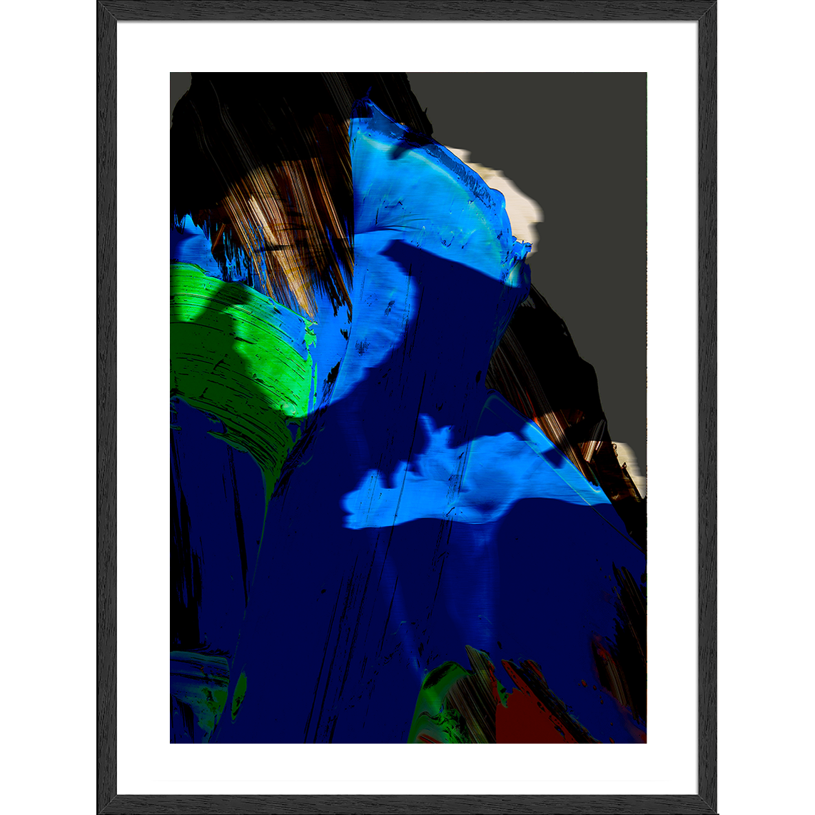 Framed Art Print - Nature Study - Tiger Lilly in Blue