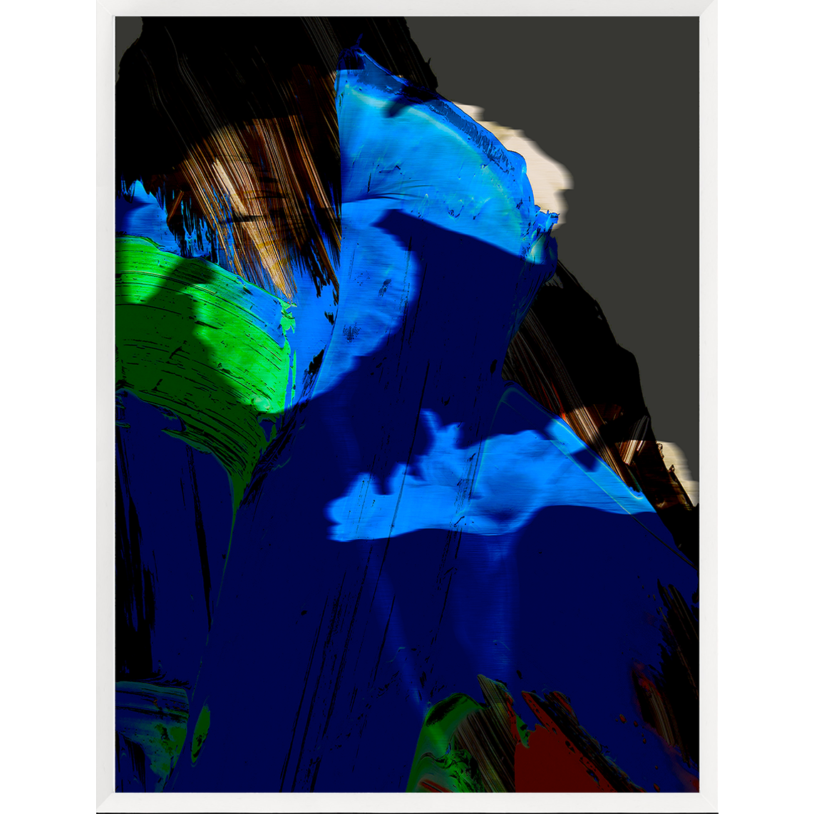 Framed Art Print - Nature Study - Tiger Lilly in Blue