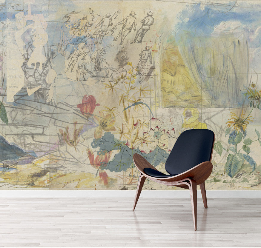 Wallpaper - Urban Sketches - Moulin Girls
