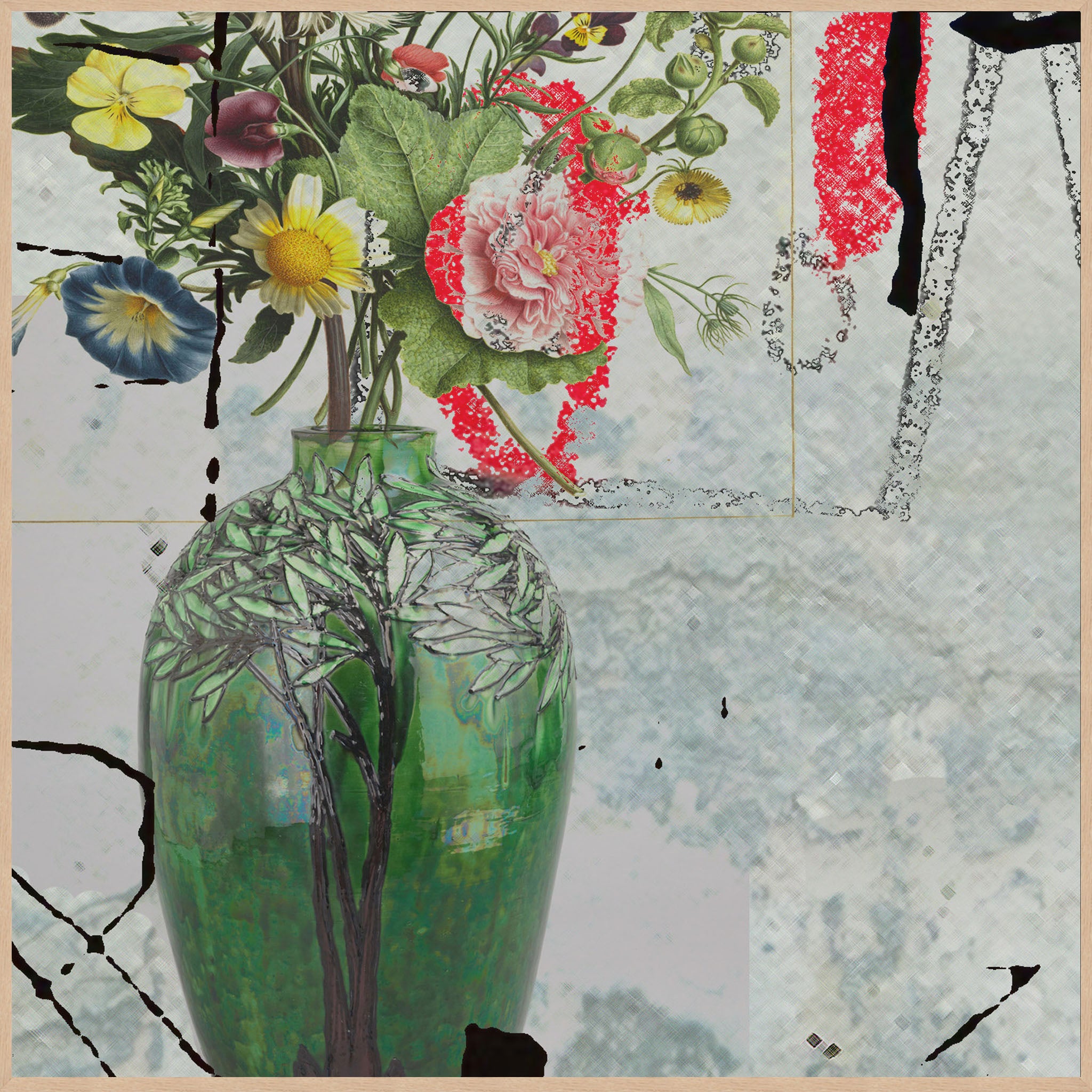 Framed Art Print - Casa Mia _Vase with Flowers