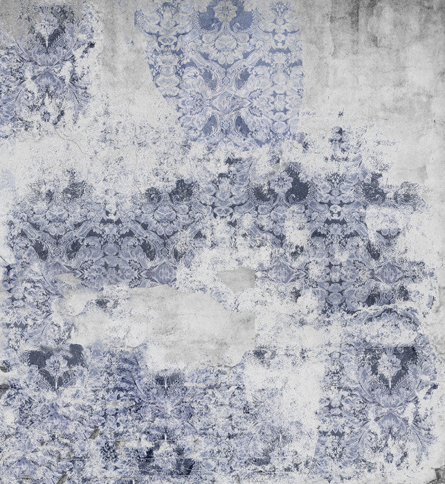 Wallpaper - Damaged Goods in Blue