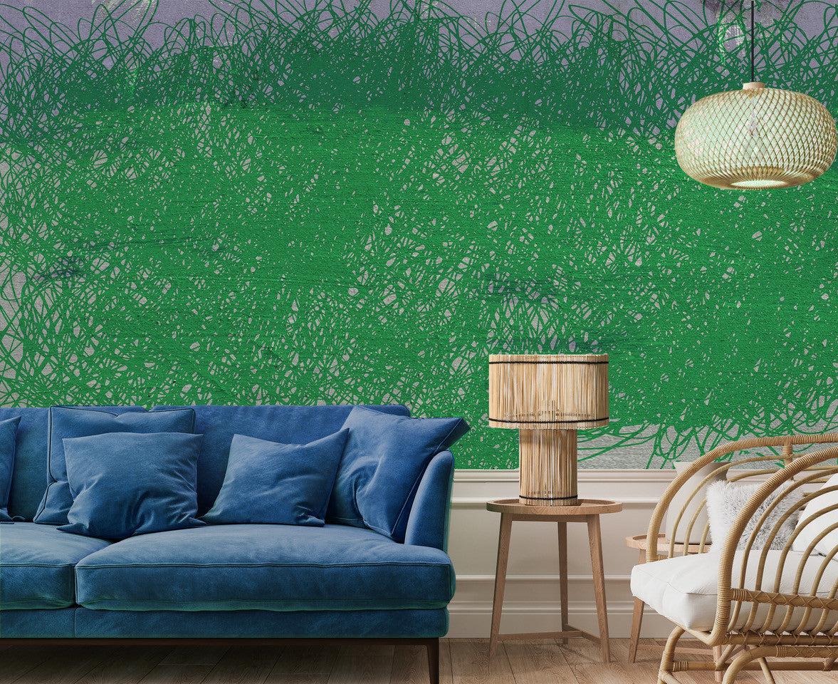 Wallpaper - Scribble - Green