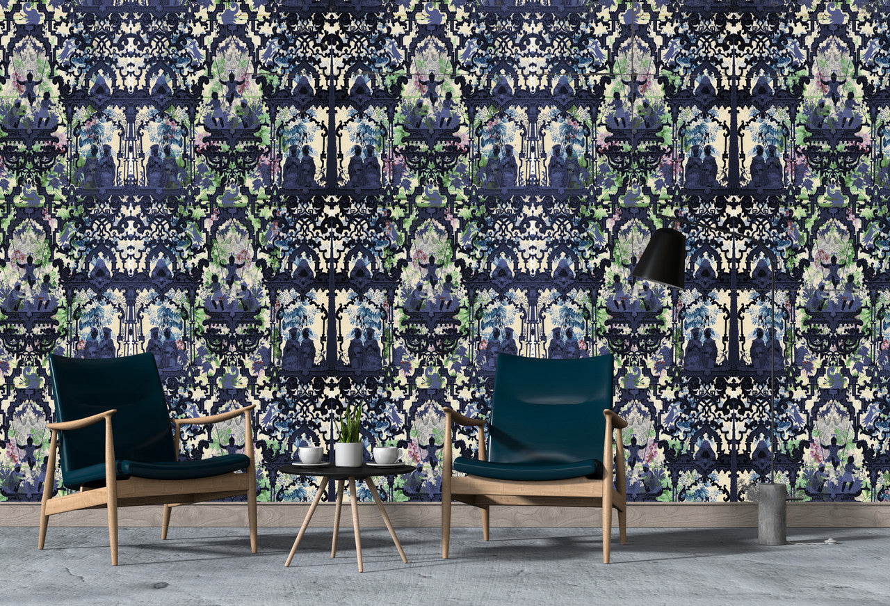 Wallpaper - Chinoiserie - In the Garden of Double Happiness