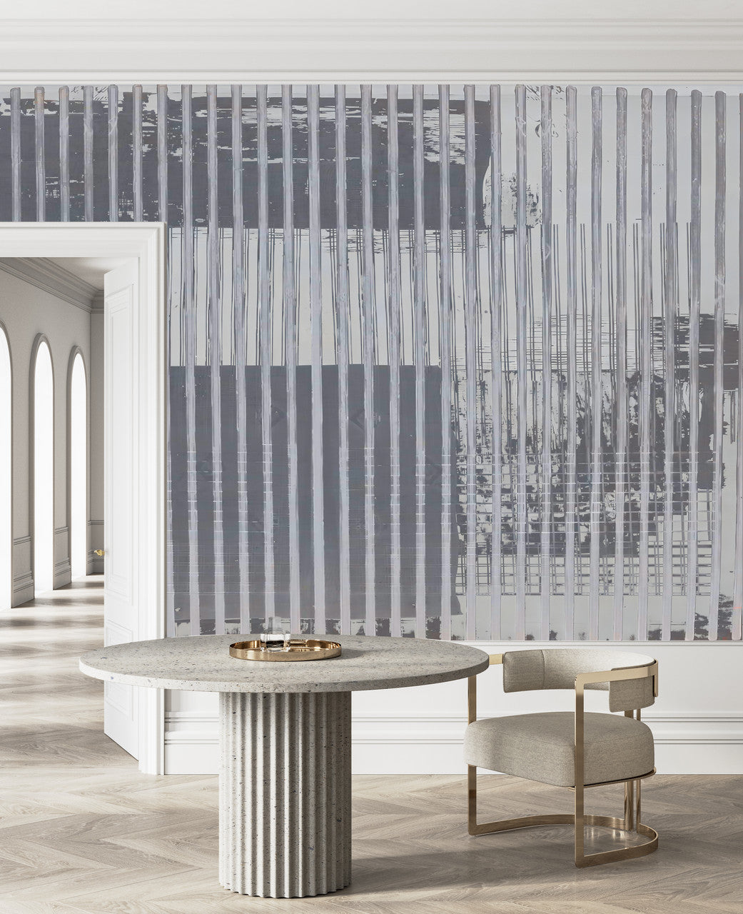 Wallpaper - Geometrico - Grey Stripes