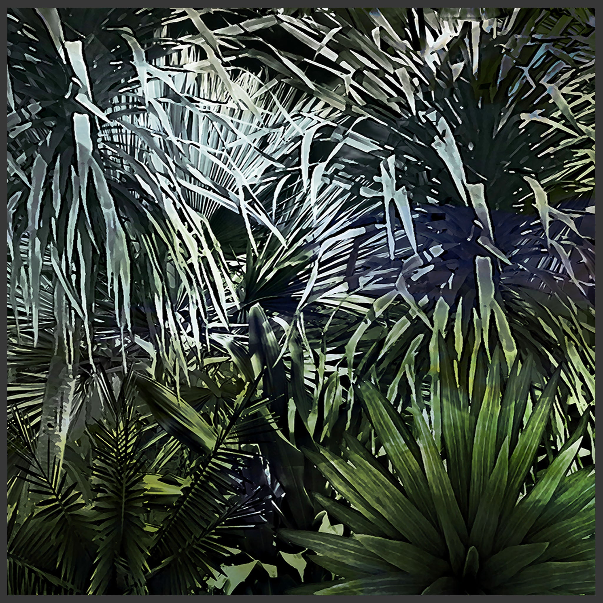 Framed Art Print -Spikey Jungle