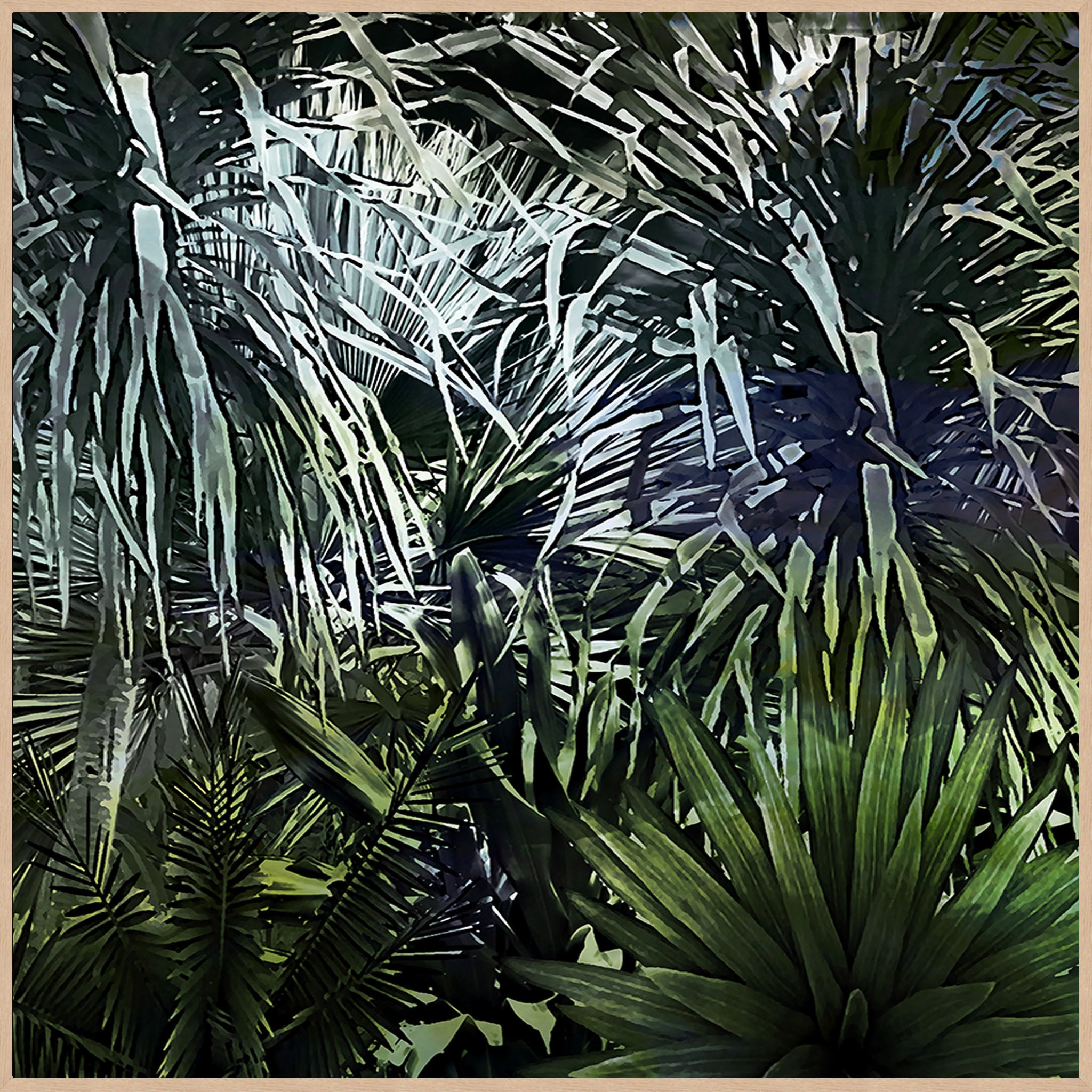 Framed Art Print -Spikey Jungle