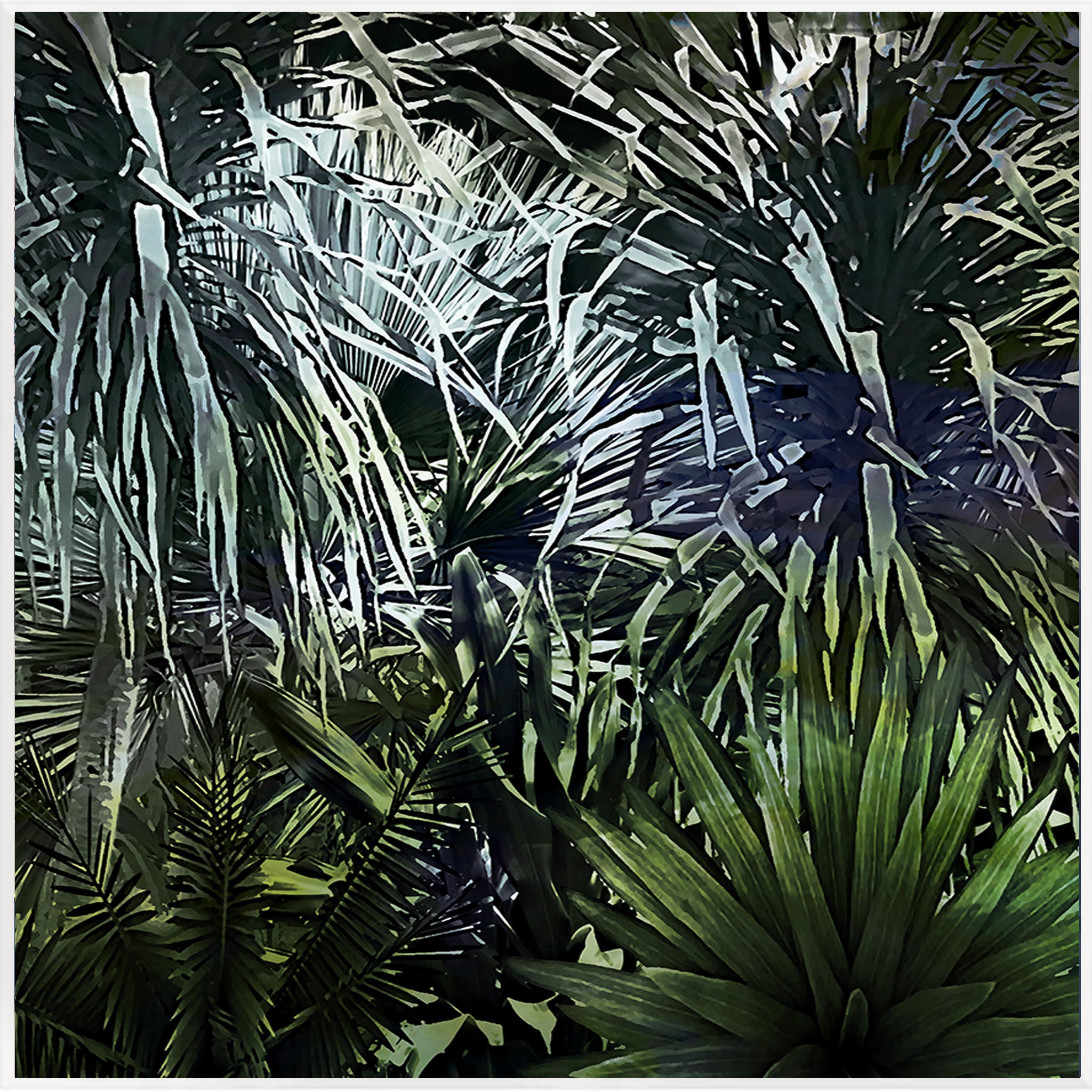 Framed Art Print -Spikey Jungle