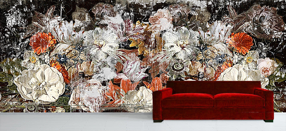 Wallpaper - Still Life with Flowers - Magnolia and Rose
