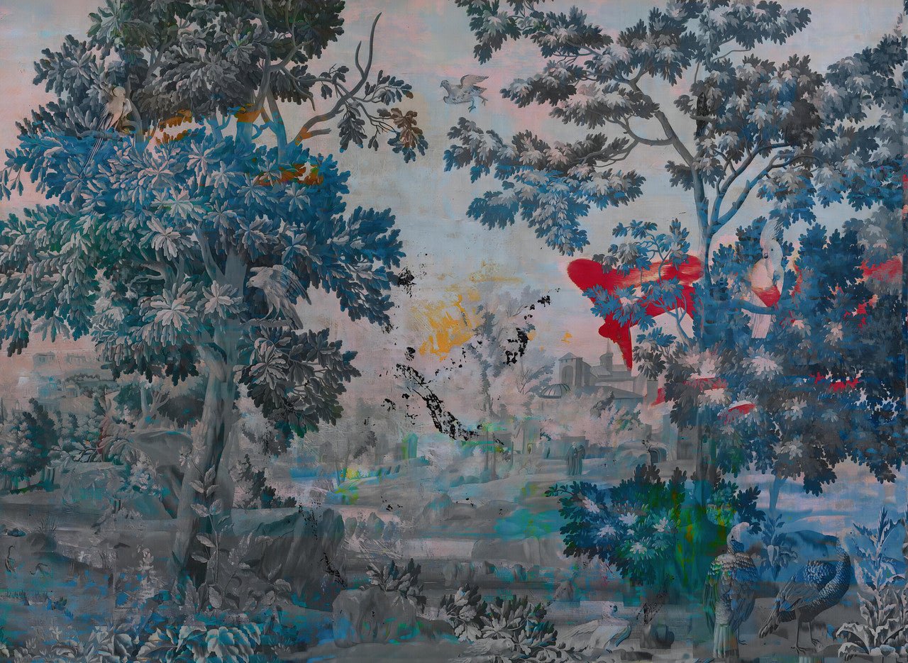 Wallpaper - Woven Magic- Tapestry Blue